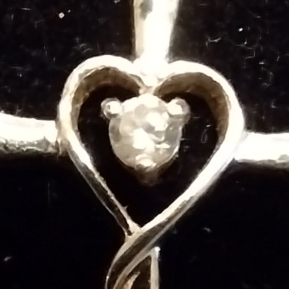 Solid Sterling And Diamond Pendant - image 5